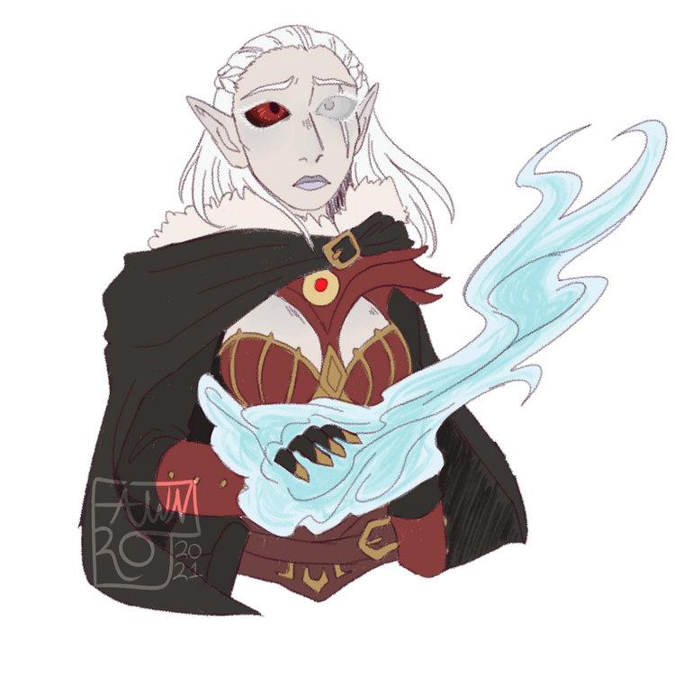 Colored Complex Halfbody Sketch